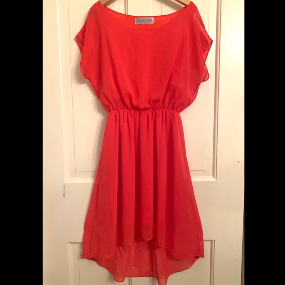Sophie & Kate pretty, coral, high low dress!